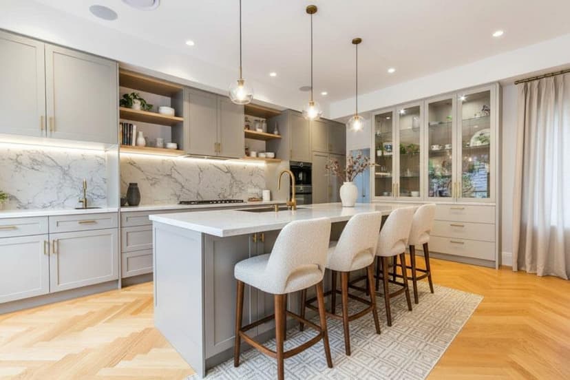 Transitional transformed kitchen